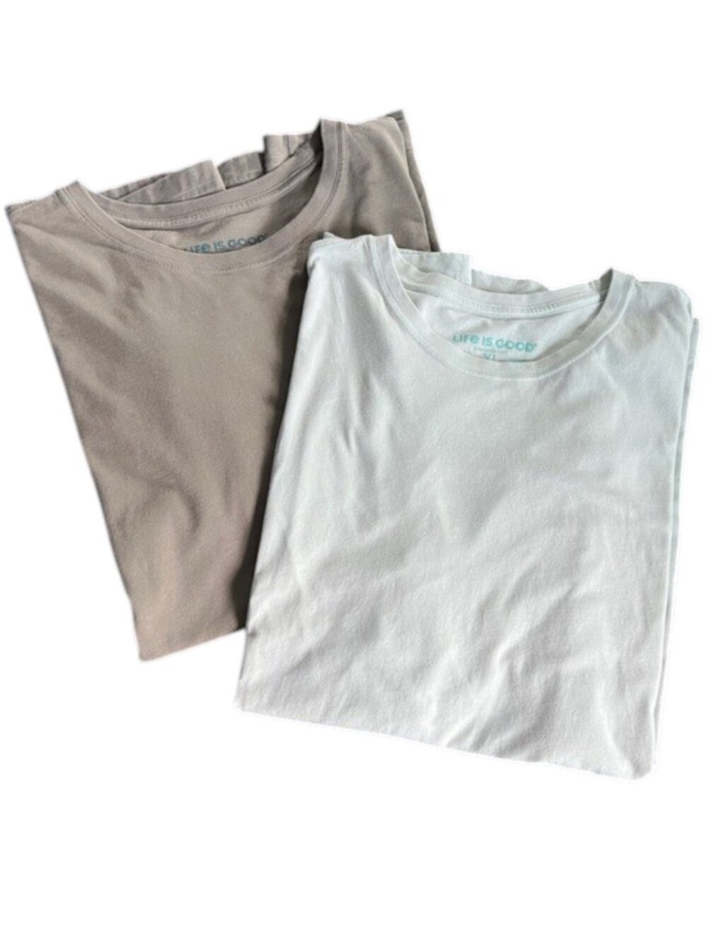 Life Is Good Men's XL Crusher Lite Cotton Tee Bundle Mint & Hunter Green